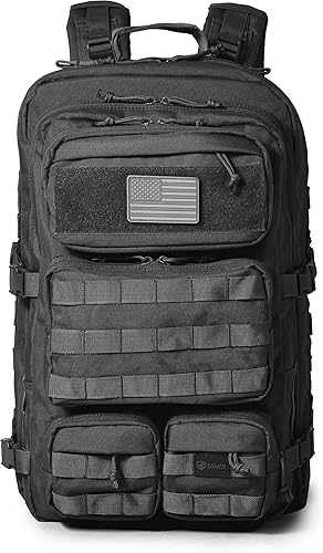 Miniatura 2 de Mochila táctica negra  Mochila militar y trabajo 2.4 veces más fuerte  Mochila grande resistente al agua y resistente (50 L)