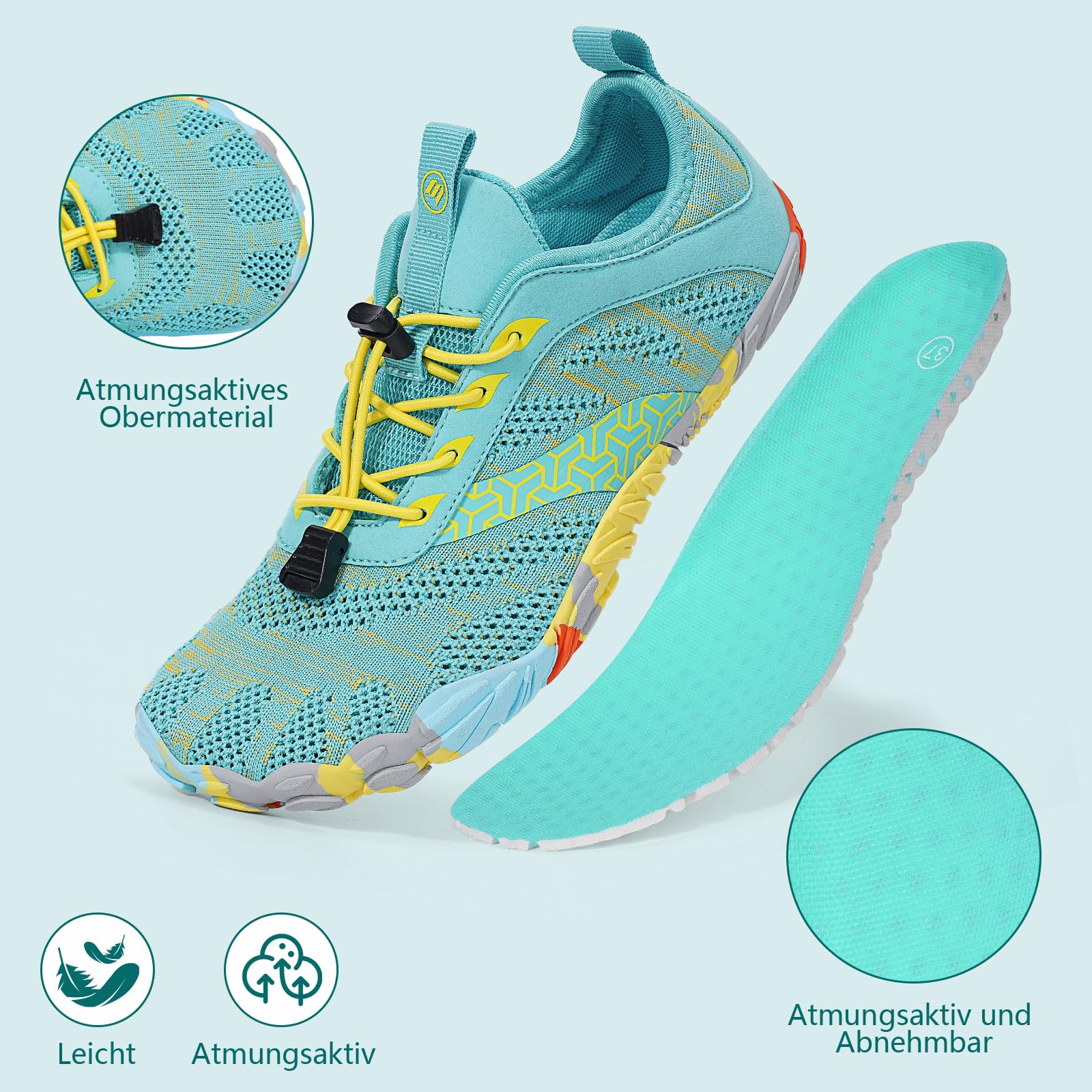 Zapatos descalzos para mujer y hombre, ligeros, transpirables, antideslizantes, para gimnasio y actividades al aire libre