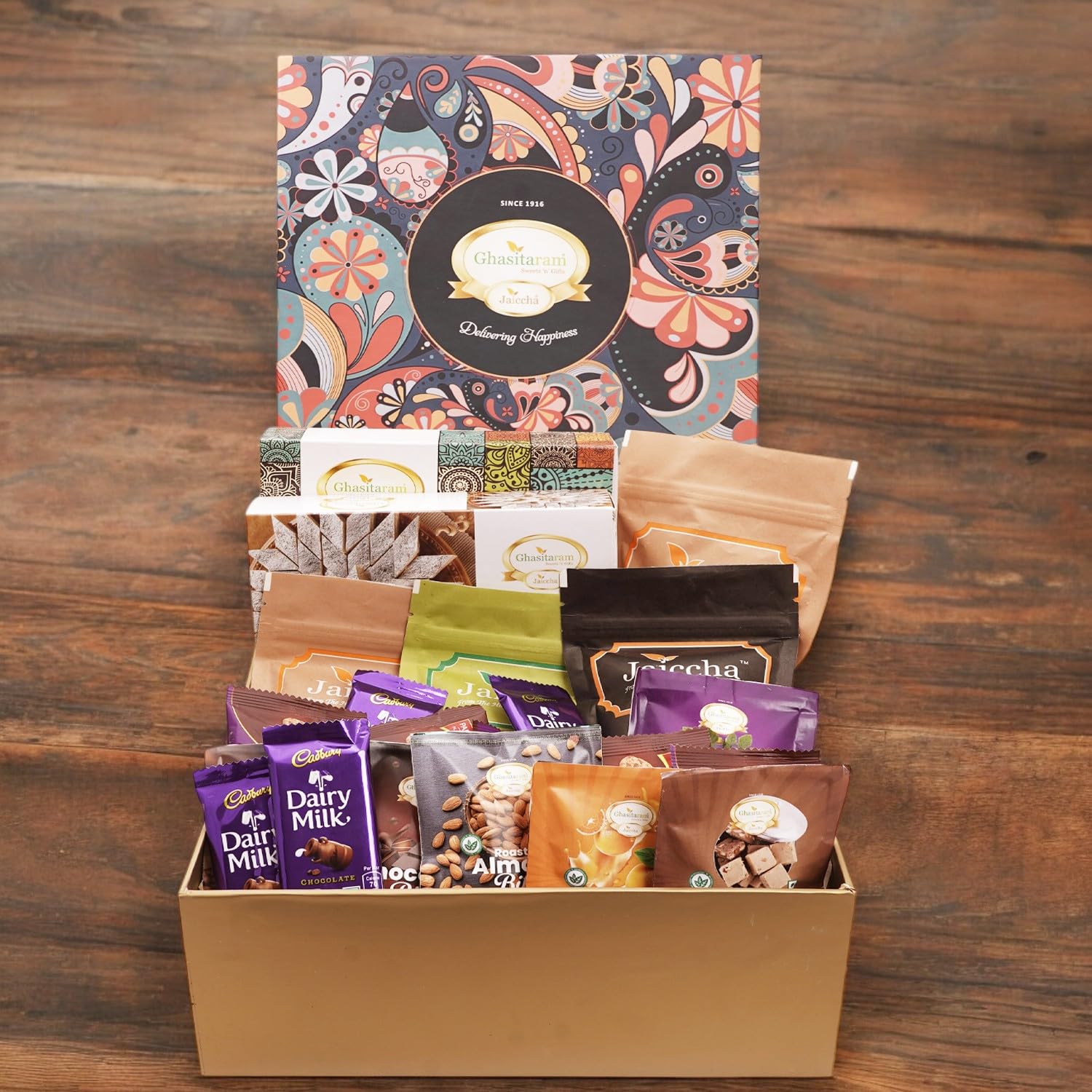 See full amazon price history chart for Jaiccha Gifts Ghasitaram Big Hamper Box Of Assorted Goodies 23 Goodies |Gift For Diwali,Holi,Rakhi,Valentine,Christmas,Birthday,Anniversary,Her,Him| Jaiccha Gifts Ghasitaram Big Hamper Box Of Assorted Goodies 23 Goodies |Gift For Diwali,Holi,Rakhi,Valentine,Christmas,Birthday,Anniversary,Her,Him| (B0CH4W44T6) Amazon Price History, Amazon Price Tracker