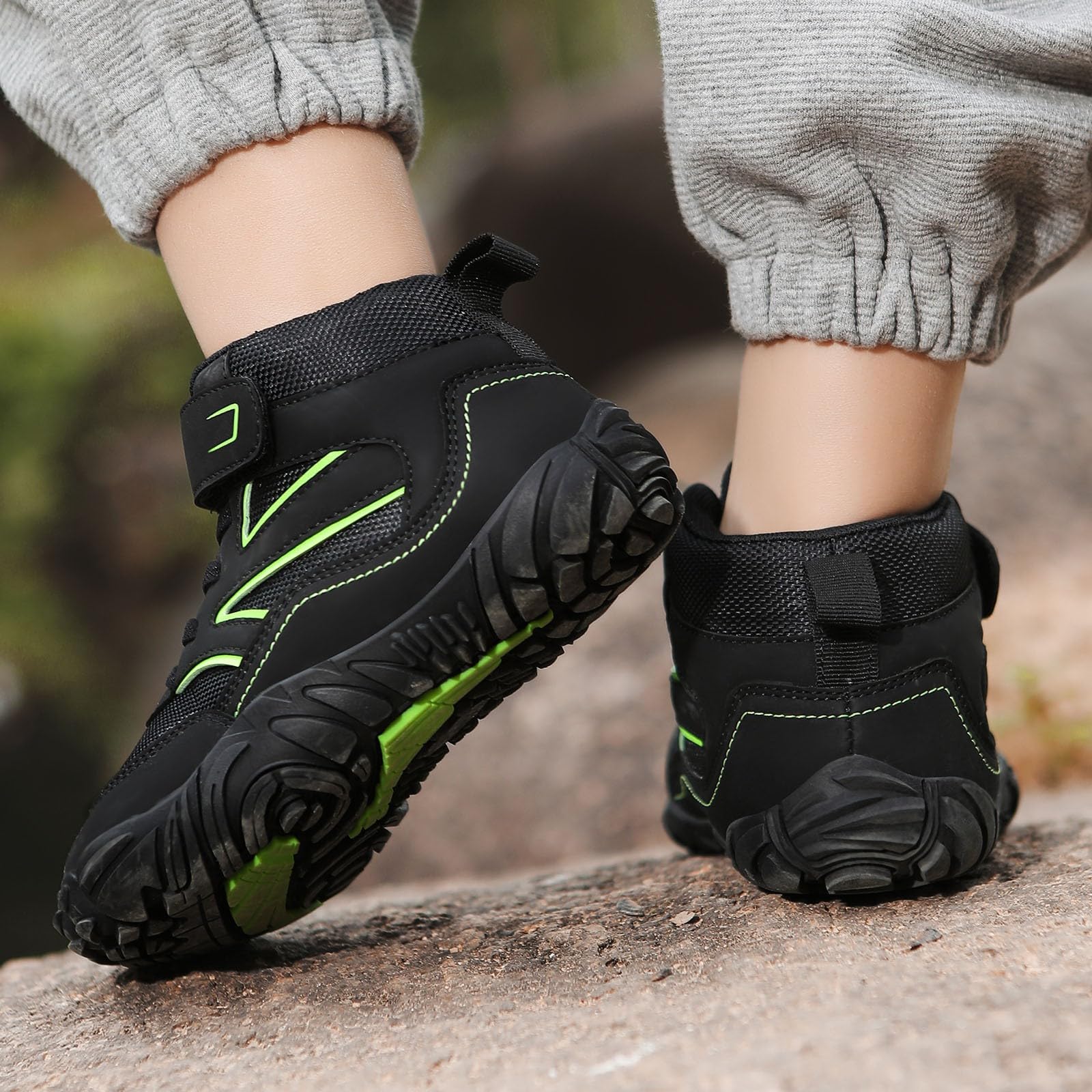Stivali per Bambini Stivali Alti Invernali per bambinie Ragazze Autunnali Invernali Scarpe da Trekking Outdoor Leggero Antiscivolo Fodera in Pile Scarpe da Trekking Outdoor