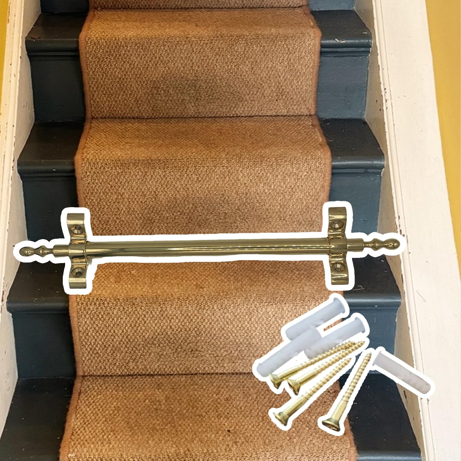Barres de tapis d'escalier anti-glisse faciles à installer pour sécuriser la maison