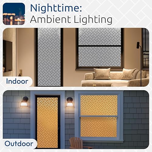 Miniatura 7 de rabbitgoo Película de privacidad para ventana, vidrio esmerilado, adhesivo estático decorativo para bloqueo solar, cubierta de vinilo para el hogar,