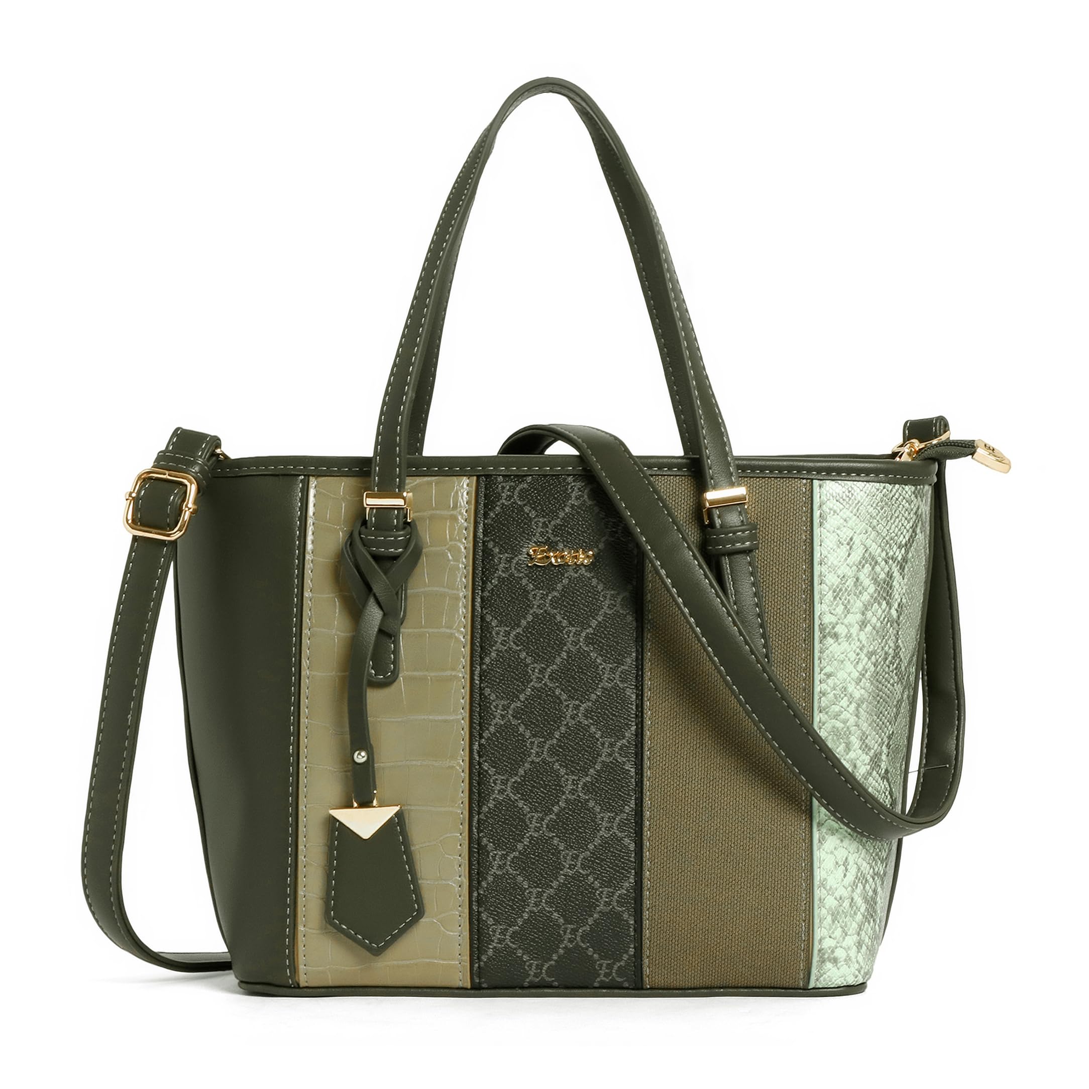 exotic Earthy Elegance Verdant Satchel | Premium PU Leather Handbag for Women with Spacious Compartments & Detachable Shoulder Strap-picture-10