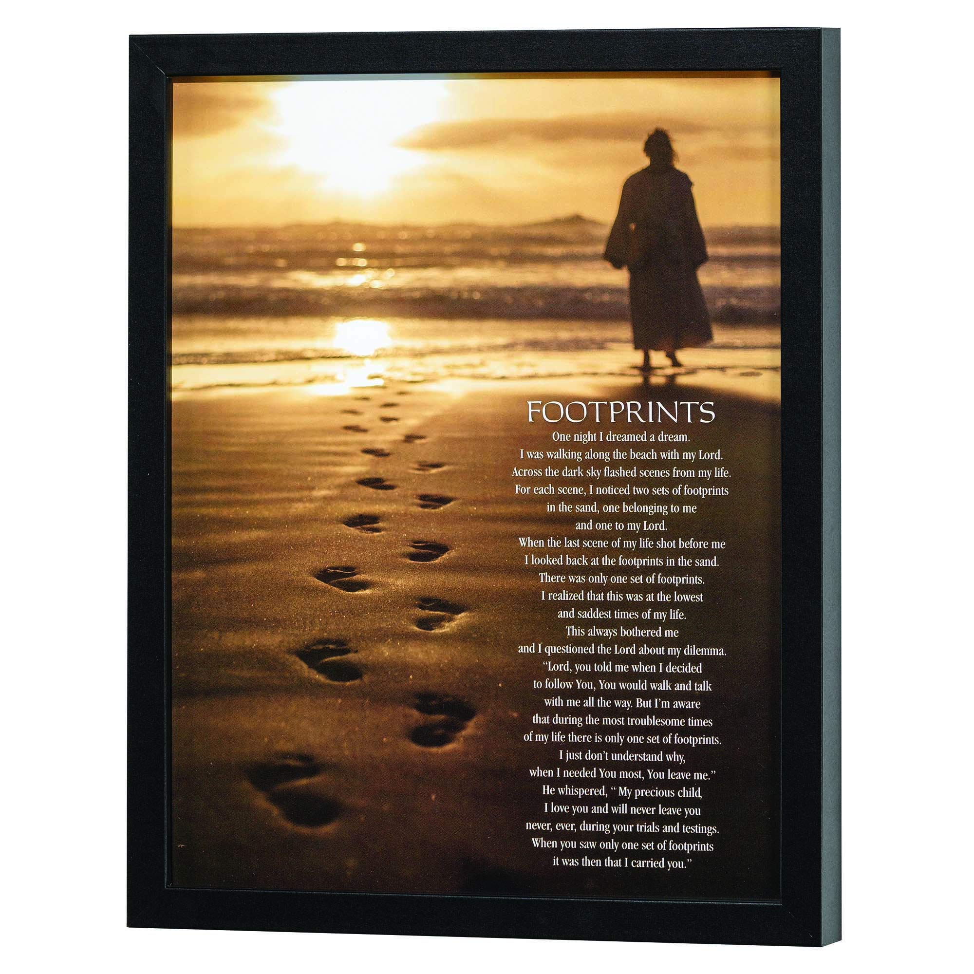 Amazon.com - Dicksons Footprints Poem Sepia Sunset 15 x 12 Wood ...
