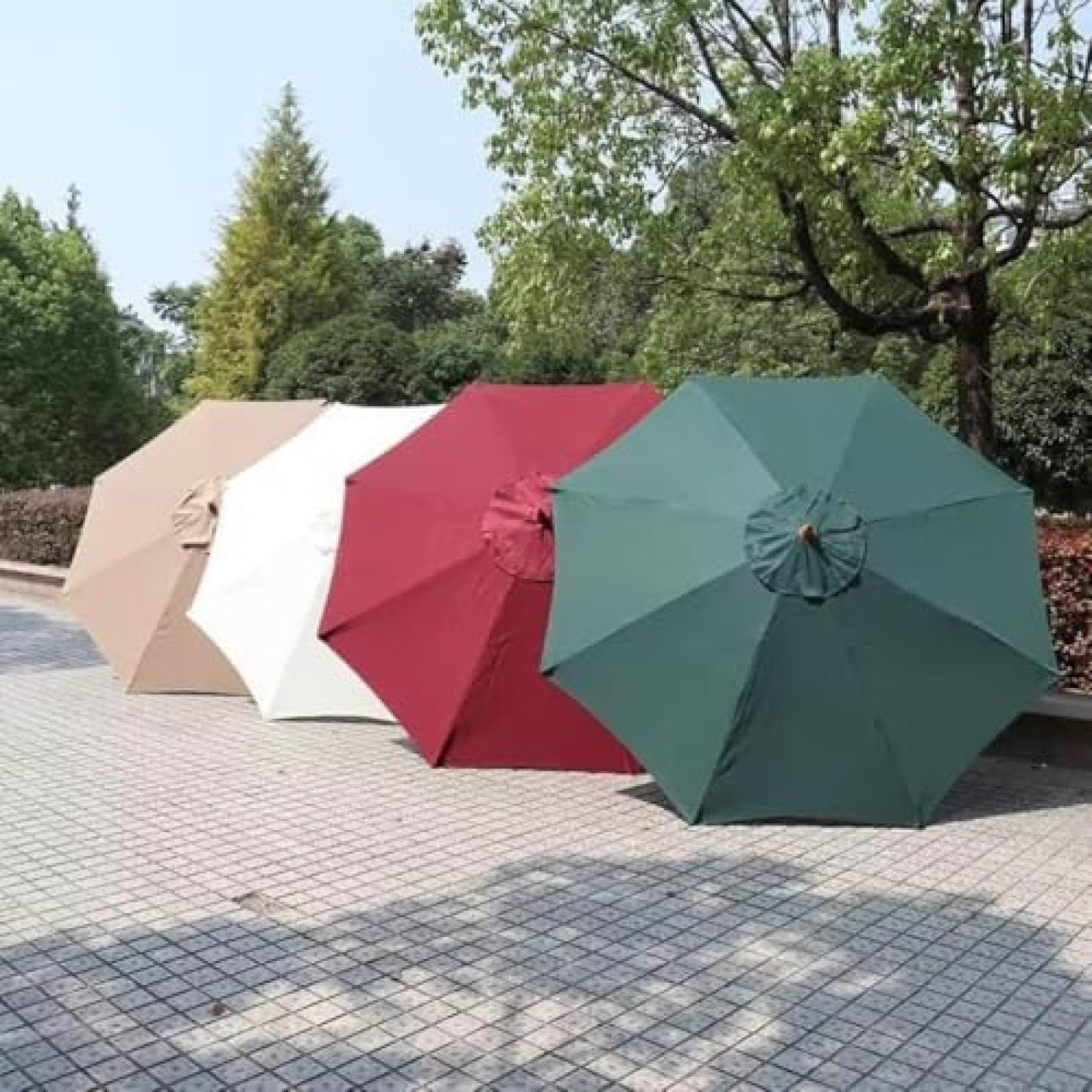 Copertura per ombrellone da giardino 2 8 m, protezione UV, adatta per mobili da esterno resistenti e impermeabili da 2 m, 2,3 m, 2,5 m, 2,7 m, 3 m, 3,5 m, ideali per uso in giardino