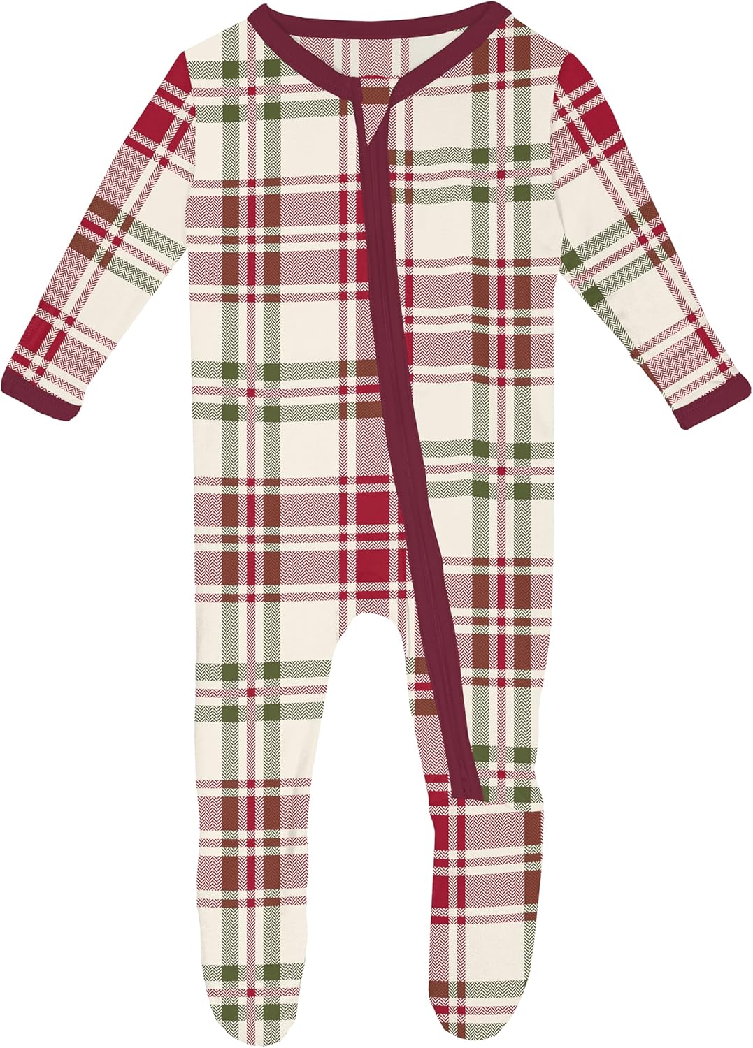 KicKee Welcome Home Zipper Footie – Viscose from Bamboo Baby Pajamas – One-Piece Sleepwear with Anti-Slip Feet & Zip Guard