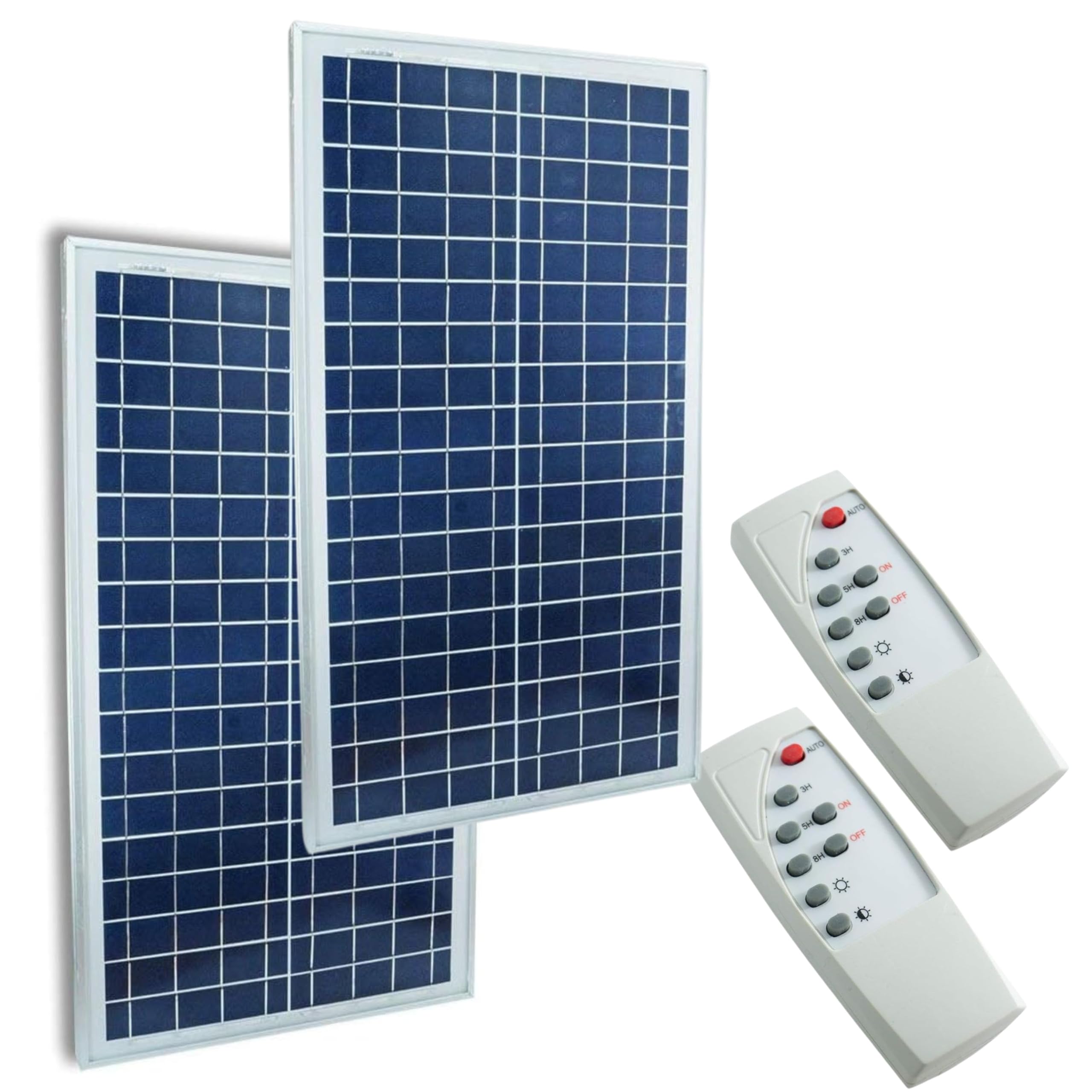 CLICLED 2 Pezzi Faro Led Da Esterno Solare 200 Watt Luce Fredda Luci Solari Da Giardino Faretto Led Con Pannello Solare Sensore Crepuscolare E Telecomando
