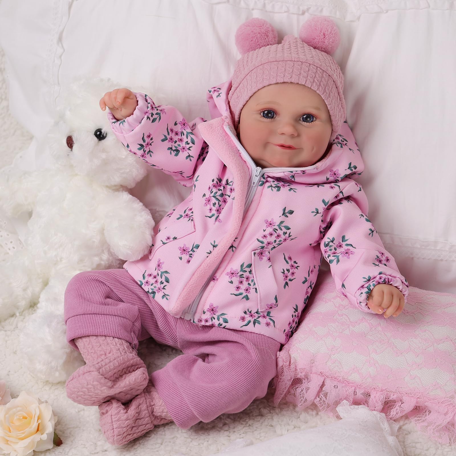 BABESIDE Realistic Reborn-Baby Dolls 20inch Newborn Baby Dolls Lifelike Babies Dolls for Girls Softness Body Baby Doll Look Like Real Life Reborn Dolls Open eye