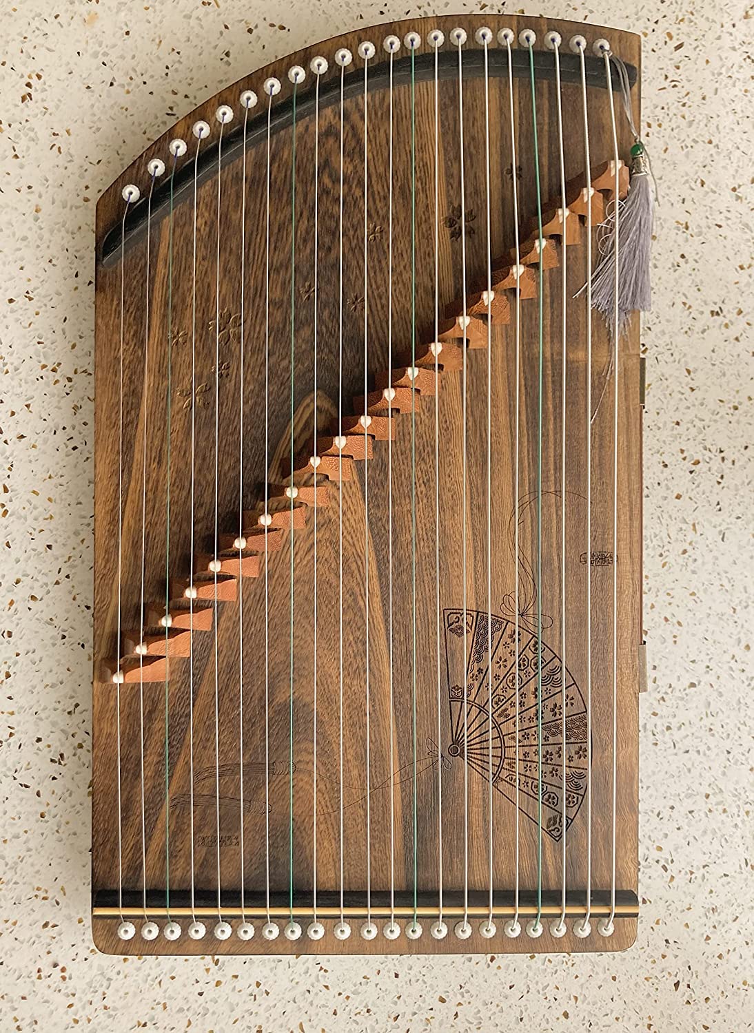 LANDTOM Guzheng Finger Trainer with Full Accessories/Guzheng Code/Backpack, Suitable for Professional/Adult/Beginner/Children 21 Strings (Anti-skip board)