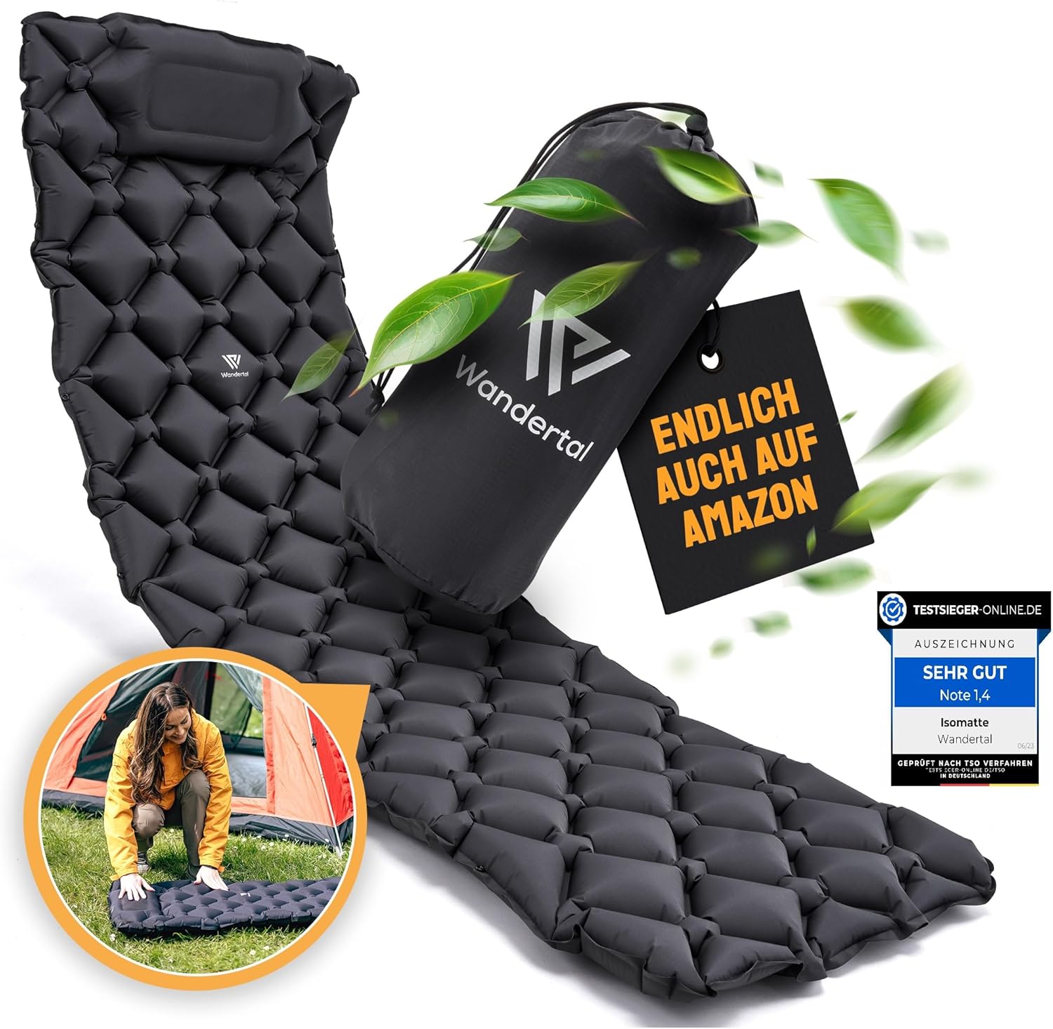 Naturvibes Selbstaufblasende Isomatte - Ultraleicht Mit Fußpumpe Für Camping