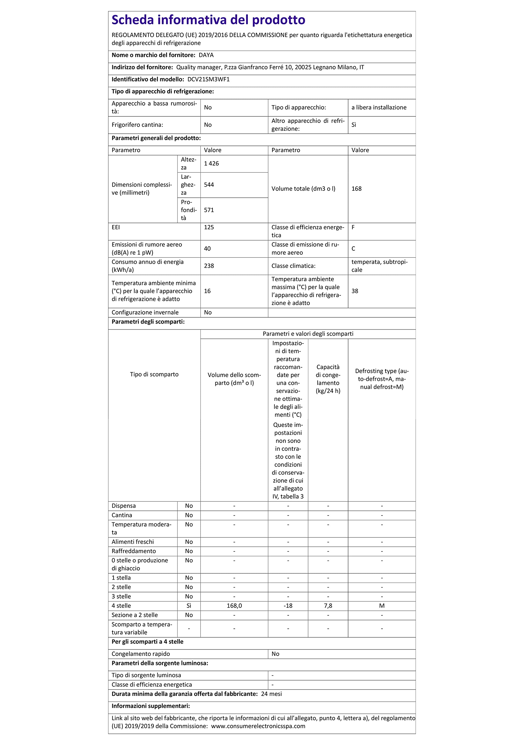 Beko RFSA210K30WN Freezer con 6 cassetti, 37 dB Amazon.it Grandi