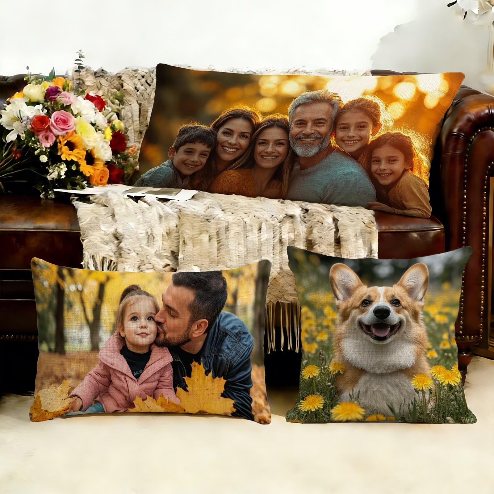 Cojin Personalizado Foto a Doble Cara 60x180cm - Cojines Exterior,Funda de Almohada Impermeable - Regalo Original para San Valentín y Aniversario Parejas para Cama Sofa Terraza Salon Jardin J1-43