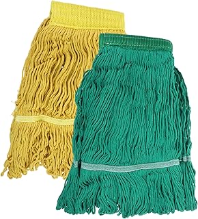 Homoyoyo 2piezas Repuesto De Trapeador Para Azulejos De Repuesto De Trapeador Lavable Para Limpieza Del Hogar Color Amarillo y Verde