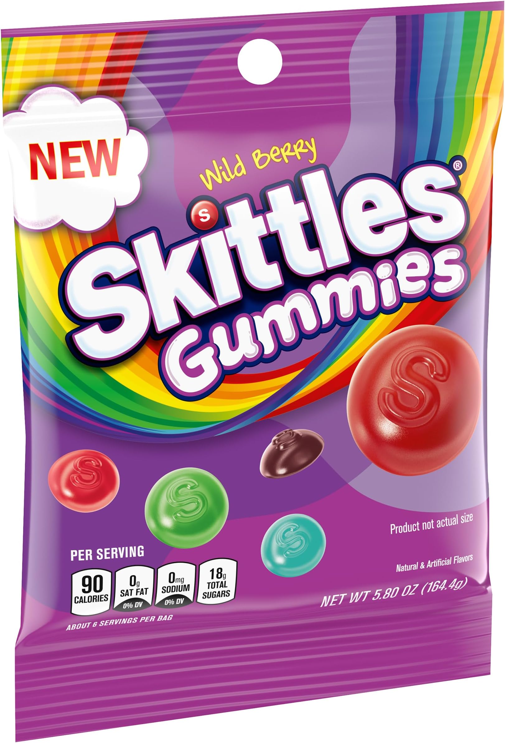 SKITTLES Wild Berry Gummy Candy, 5.8 oz Bag (Pack of 12)