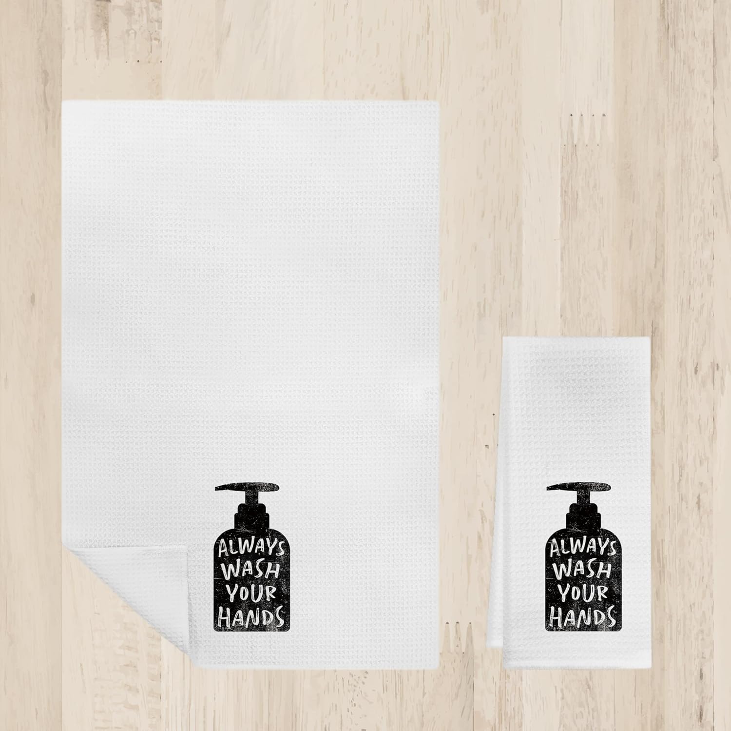 GICHUGl Funny Bathroom Rules Hand Towels Set of 4 - Funny Bathroom Dish Tea Decor, Black and White Hand Towels Decor, 16x24 - Image 5