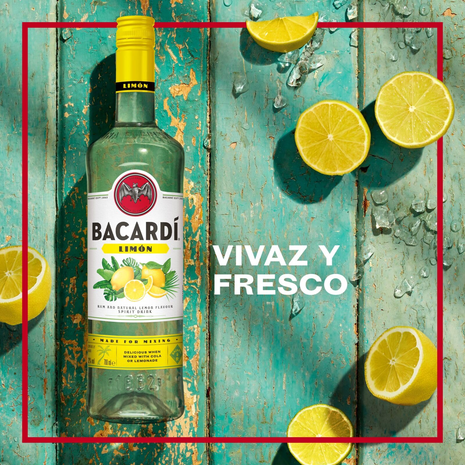 BACARDÍ Limón Ron Blanco Mezclado 27% 1 L