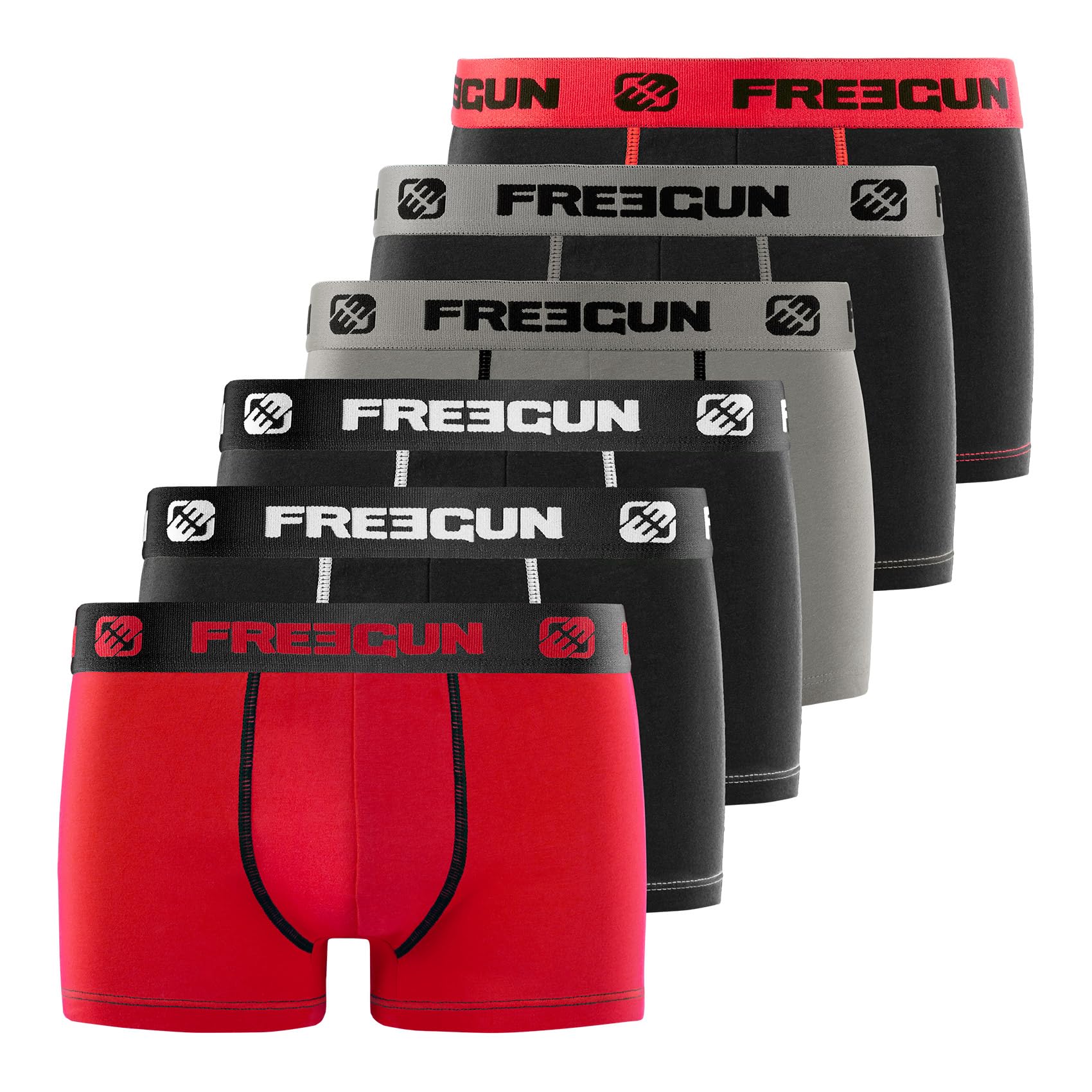 Freegun Men's Solid Fg/sol/am/1/pk6 Underwear Not Applicable, P, Xx-Large