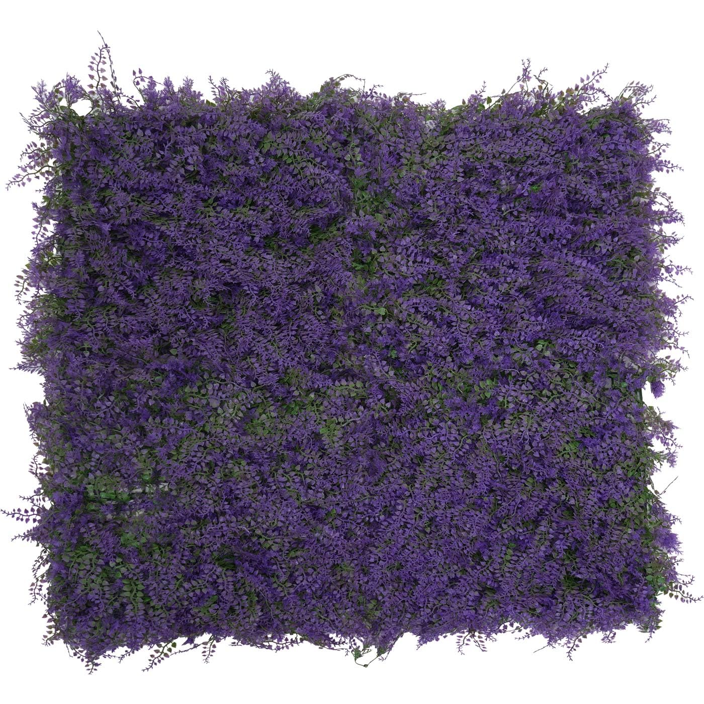 Wandpaneel HWC-O95, Pflanzenwand Wanddeko Kunstpflanze, In-/Outdoor, 4x je 50x50cm = 1m² - Blätter lila/grün