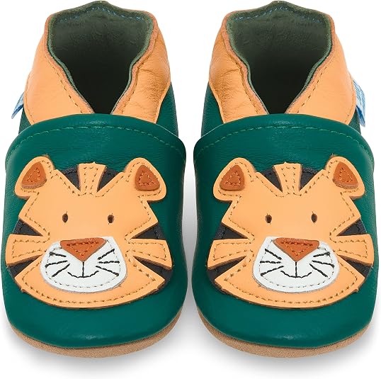 Juicy Bumbles Chaussons Bébé en Cuir Souple et Semelle Suède Antidérapante