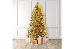 7 ft Gold Tinsel Artificial Christmas Tree by Martha Stewart