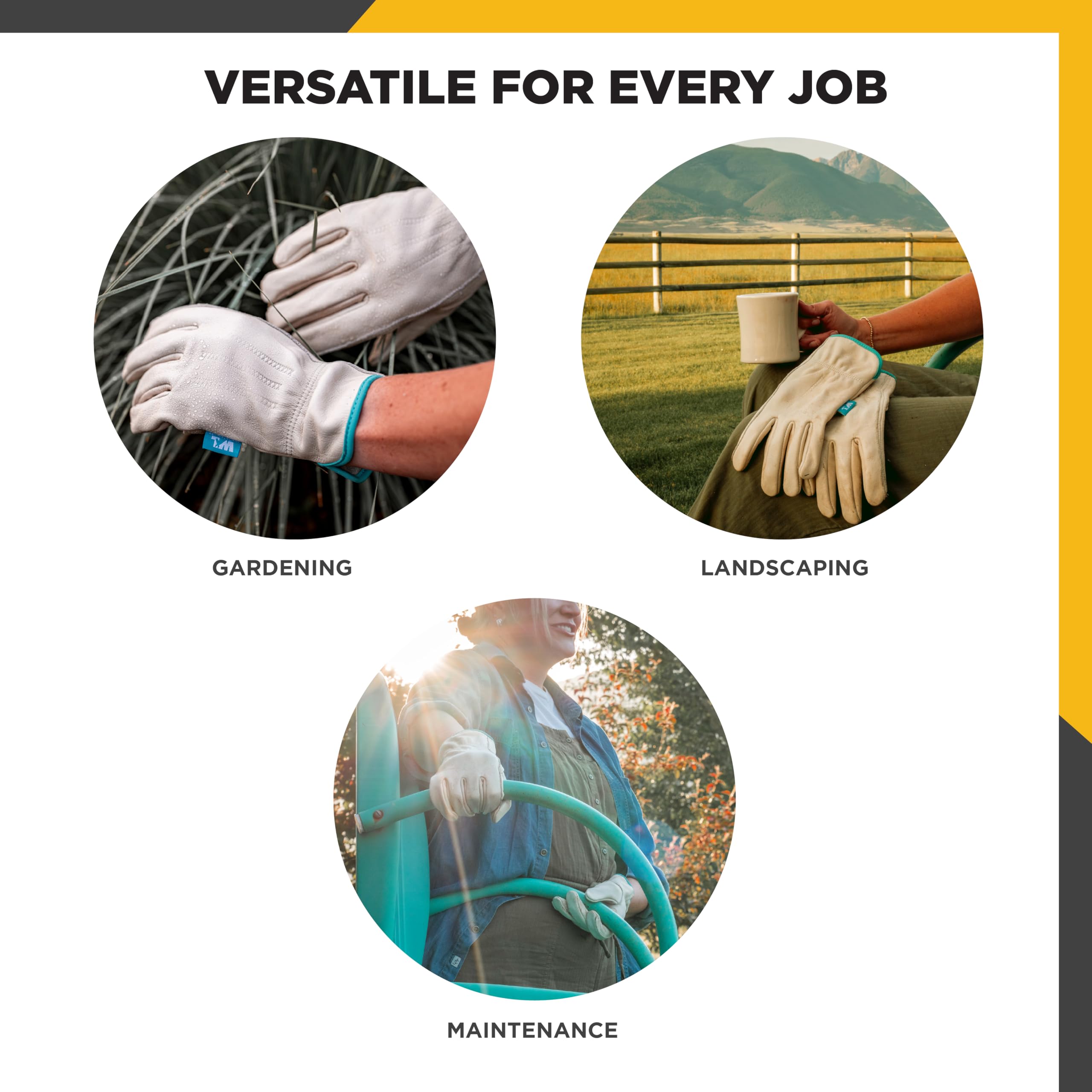 WELLS LAMONT 1167L - Guantes de trabajo de cuero vacuno resistentes al agua, talla L