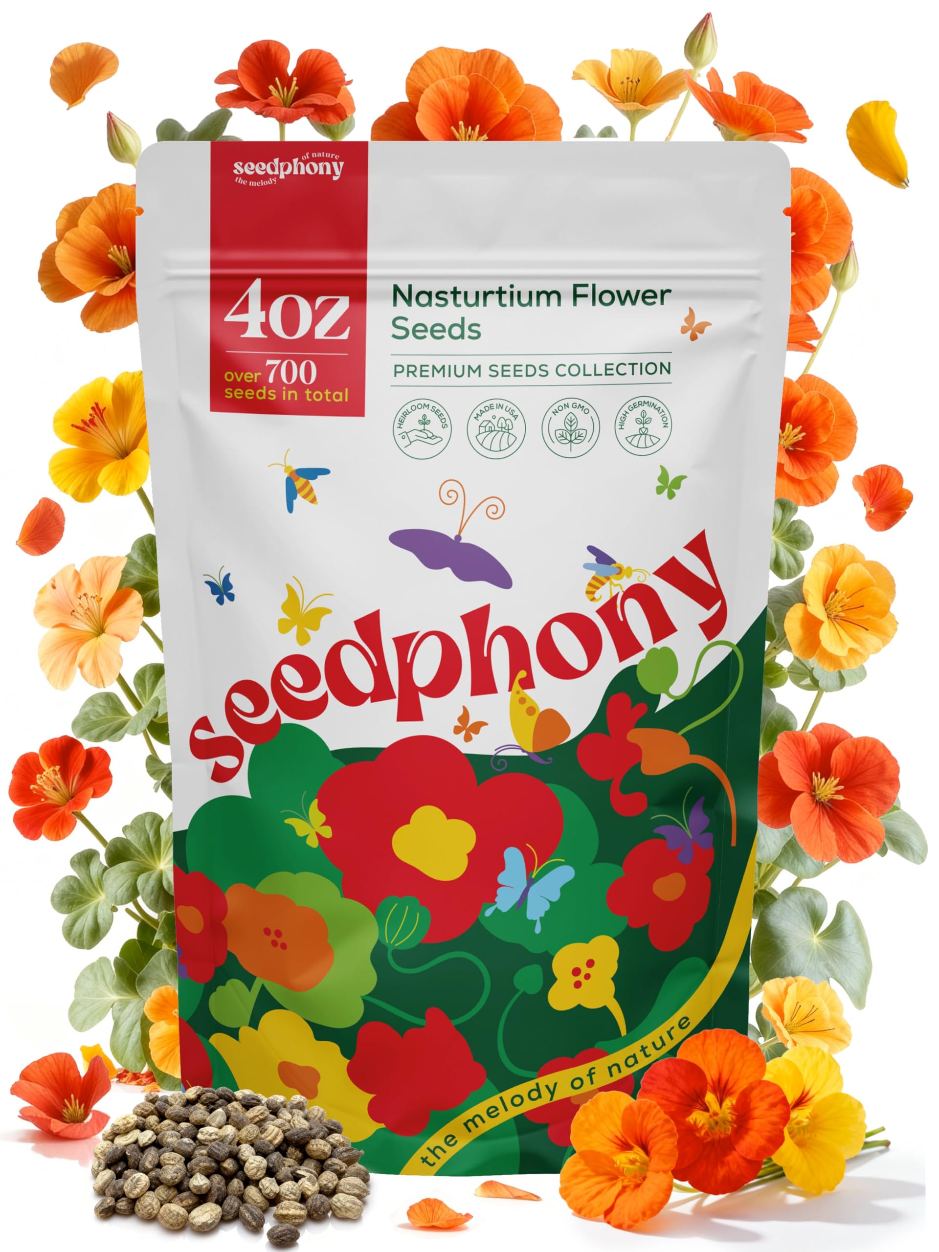 Seedphony Nasturtium Seeds Pack