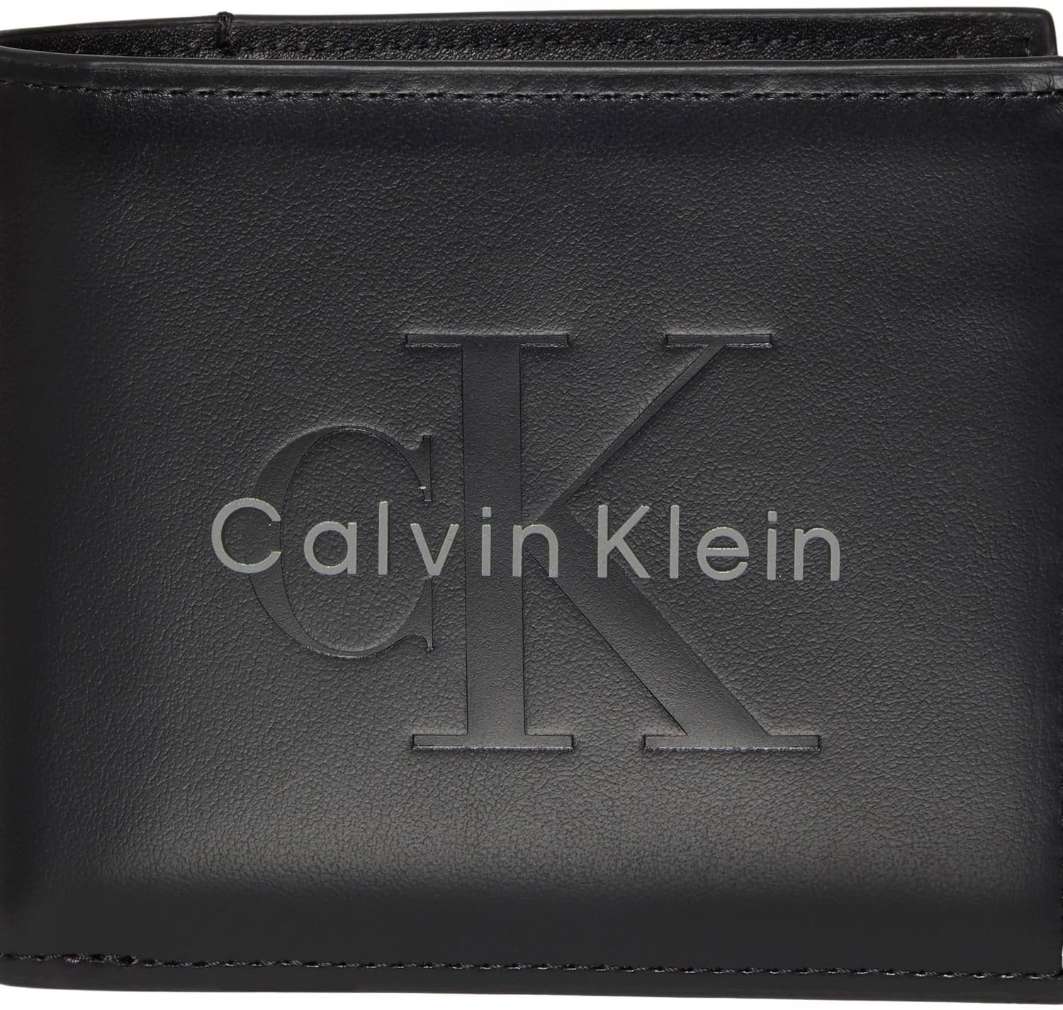 Calvin Klein Bold Billfold W/Coin LV04D1156G Uomo Nero, Taglia Unica