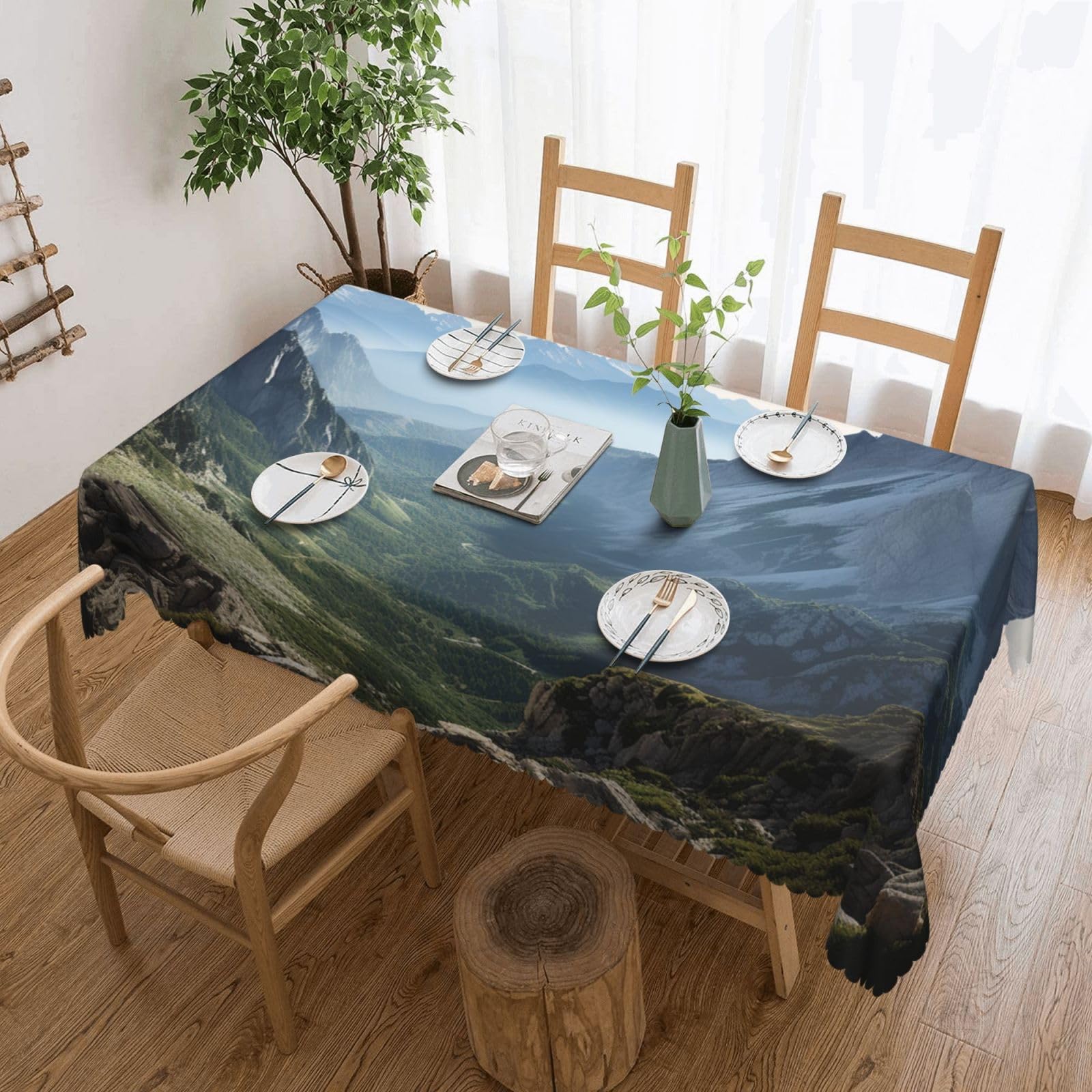 Nappe lavable Rock Mountain : finissez-en avec les taches sur votre table 137x183