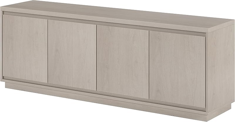 Henn&Hart 68" TV Stand for TVs up to 75", Beech White image 5