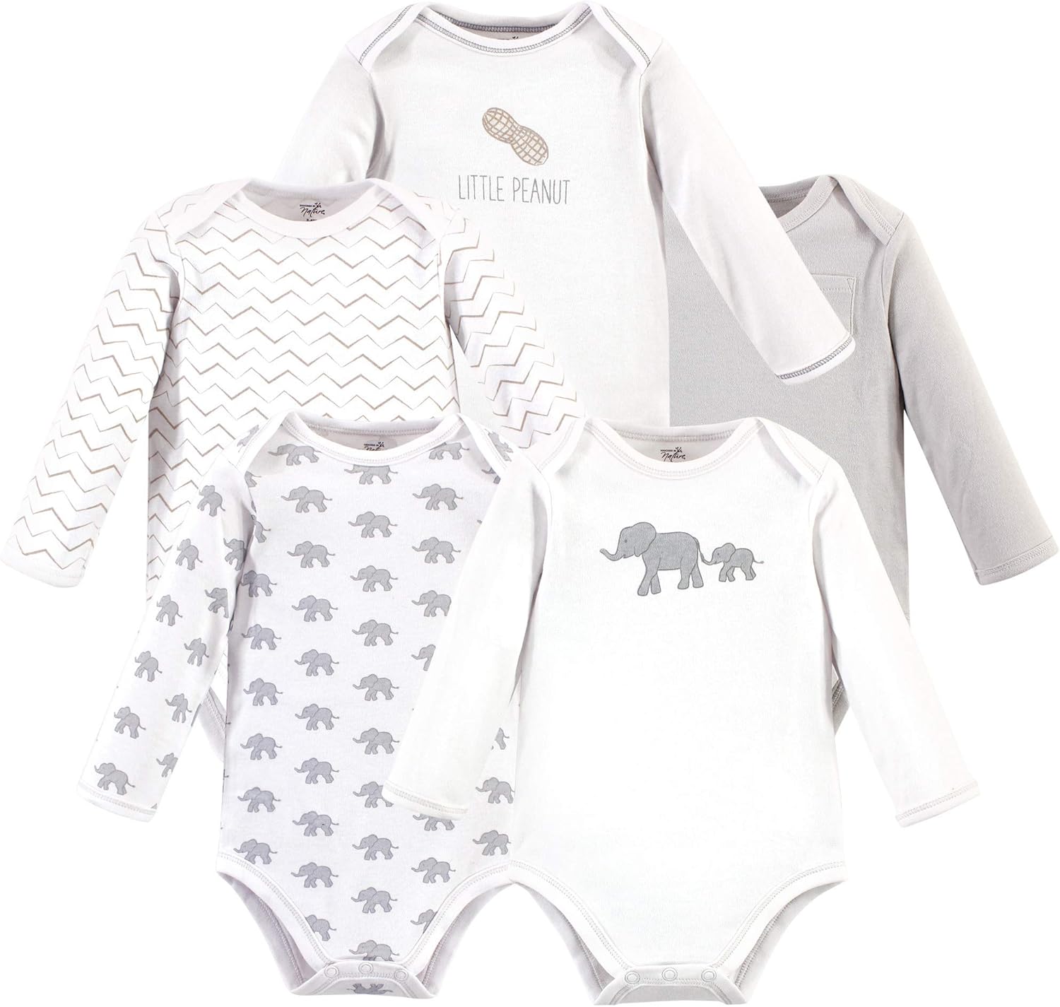 Touched by Nature Unisex Baby Organic Cotton Long-Sleeve Bodysuits