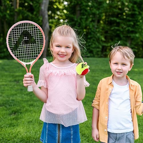 Miniatura 6 de LITIAN Pelotas de tenis para niños, 50% 75% de baja compresión, color rojo, naranja, verde, con fieltro duradero, más suaves que las pelotas de