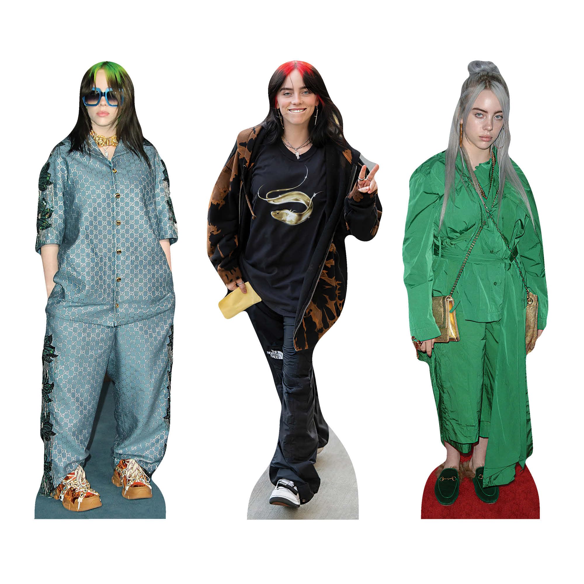 Star Cutouts Billie Eilish CS1395 Lot de découpes en Carton Hauteur 31 cm