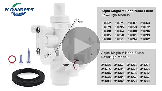 KONGISS 31705 RV Toilet Water Valve Kit, Compatible with
