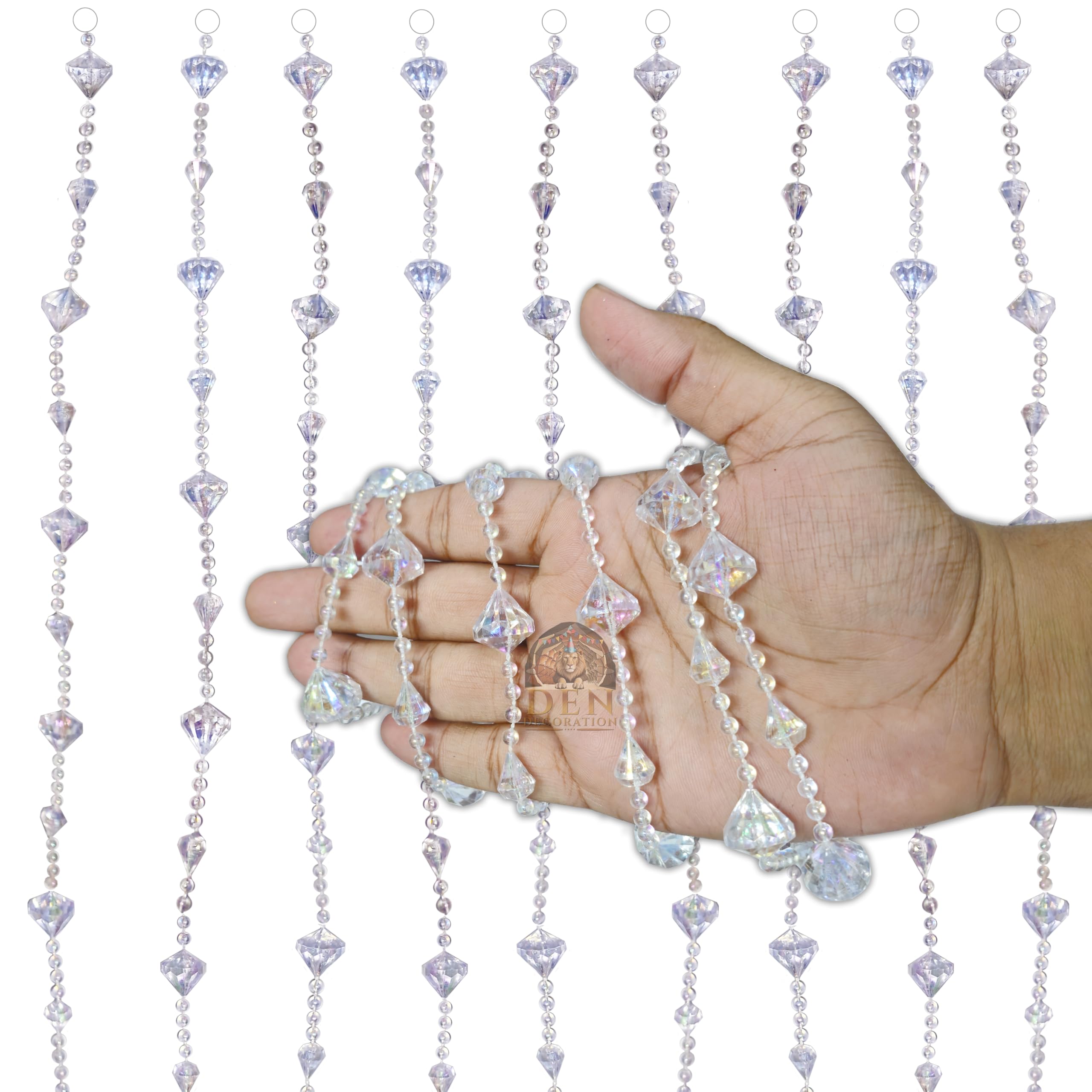 Iridescent Crystal Beads Garland - 5 Feet FREE SHIPPING -11 Iridescent Crystal Beads Garland - 5 Feet FREE SHIPPING -11