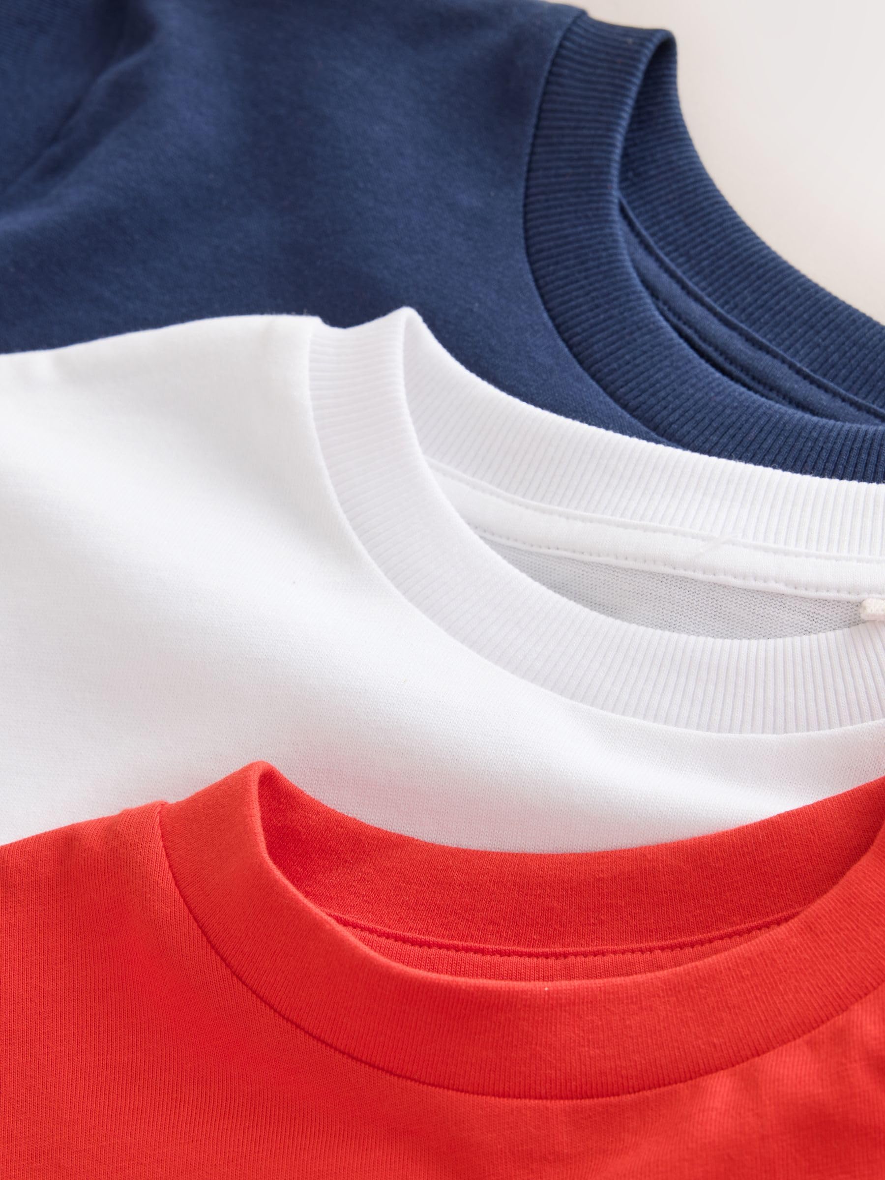 NEXT Garçon T-Shirt décontracté à Manches Longues et Motif, Lot de 3