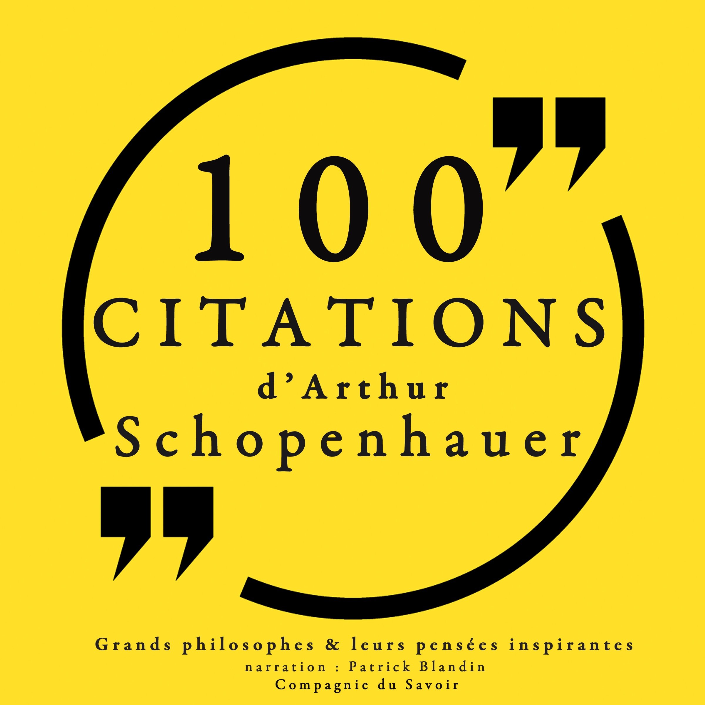 Cover art for 100 citations d'Arthur Schopenhauer