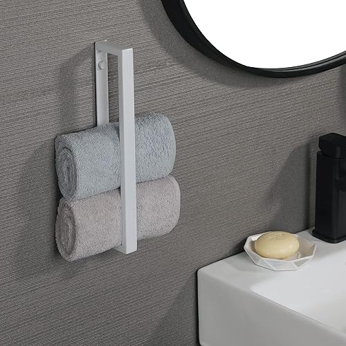 Vista 155 de Alise Toallero de baño, soporte de pared para toallas de baño, toallero para baño, toallero de acero inoxidable SUS304 de 8 pulgadas, negro mate