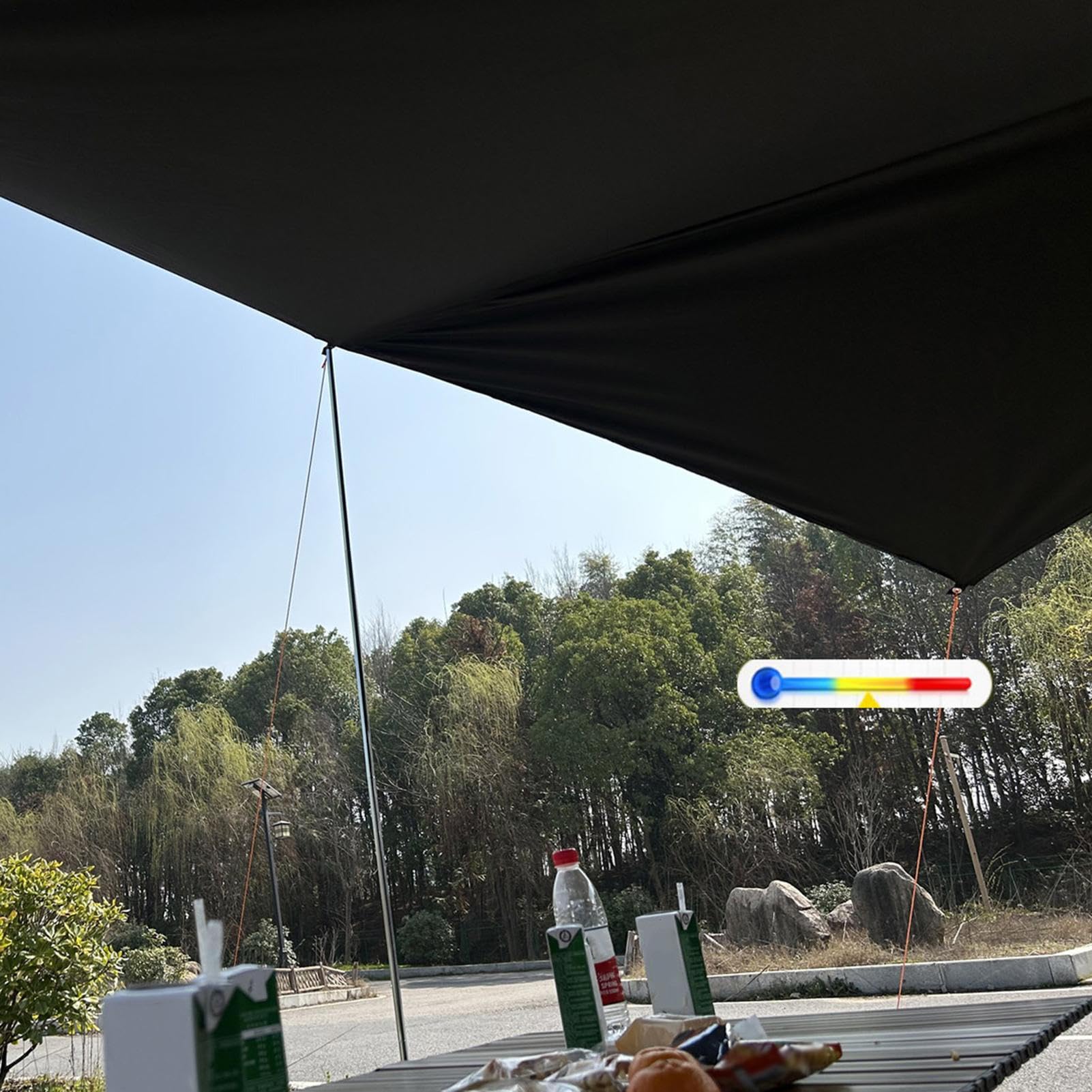 Tenda da portellone auto Copertura Portatile Impermeabile 2,7 x 3,4 m | Tettuccio auto antivento e protezione UV Per Parcheggio All'Aperto Veicoli Camper SUV Camion Lato Posteriore