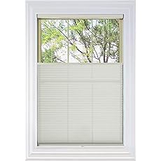 BlindsAvenue Cordless Top Down Bottom Up Cellular Honeycomb Shade, 9/16" Single Cell, Light Filtering, Winter White, Size: 71" W x 48" H