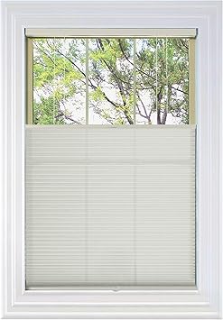 BlindsAvenue Cordless Top Down Bottom Up Cellular Honeycomb Shade, 9/16" Single Cell, Light Filtering, White Dove, Size: 37" W x 72" H
