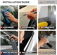 Vista 9 de MotoShield Pro 5% VLT película de nanocerámica para ventana de auto de 40” de ancho x 6’ de largo, rollo de 2 capas, alta rejección de calor