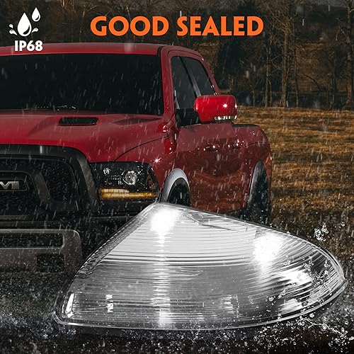 Miniatura 3 de FIONE Para Dodge Ram 1500 espejo intermitente luz LED 2009-2018 Ram 2500 2010 Classic 2019-2021 lado derecho del pasajero 68064948AA