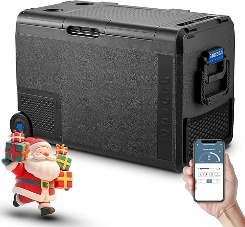 BODEGA COOLER Refrigerador de coche de 12 voltios, refrigerador de automóvil, congelador portátil, control de aplicación WIFI, 50 cuartos (48L) RV