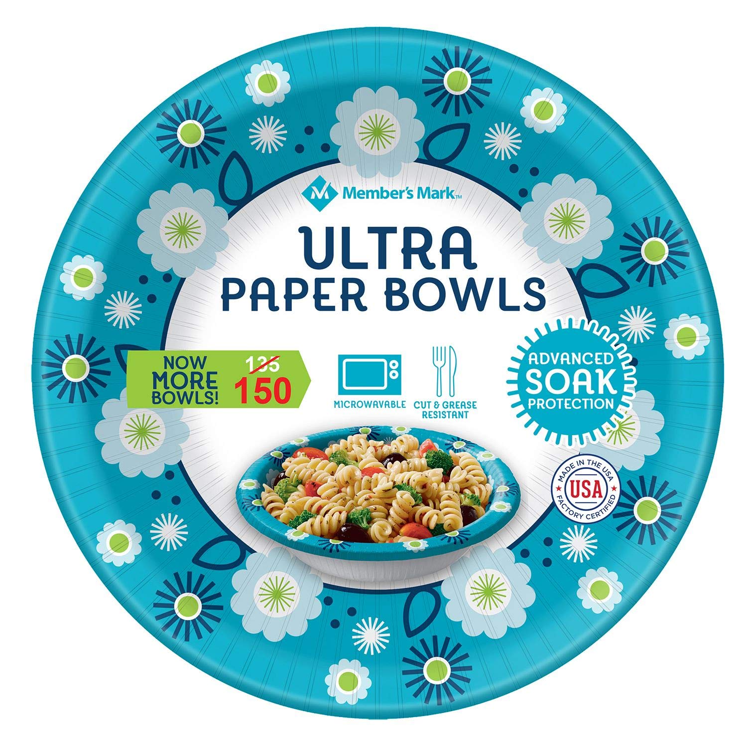 Member's Mark Ultra Soup/Salad Paper Bowls (20 oz., 150 ct.)