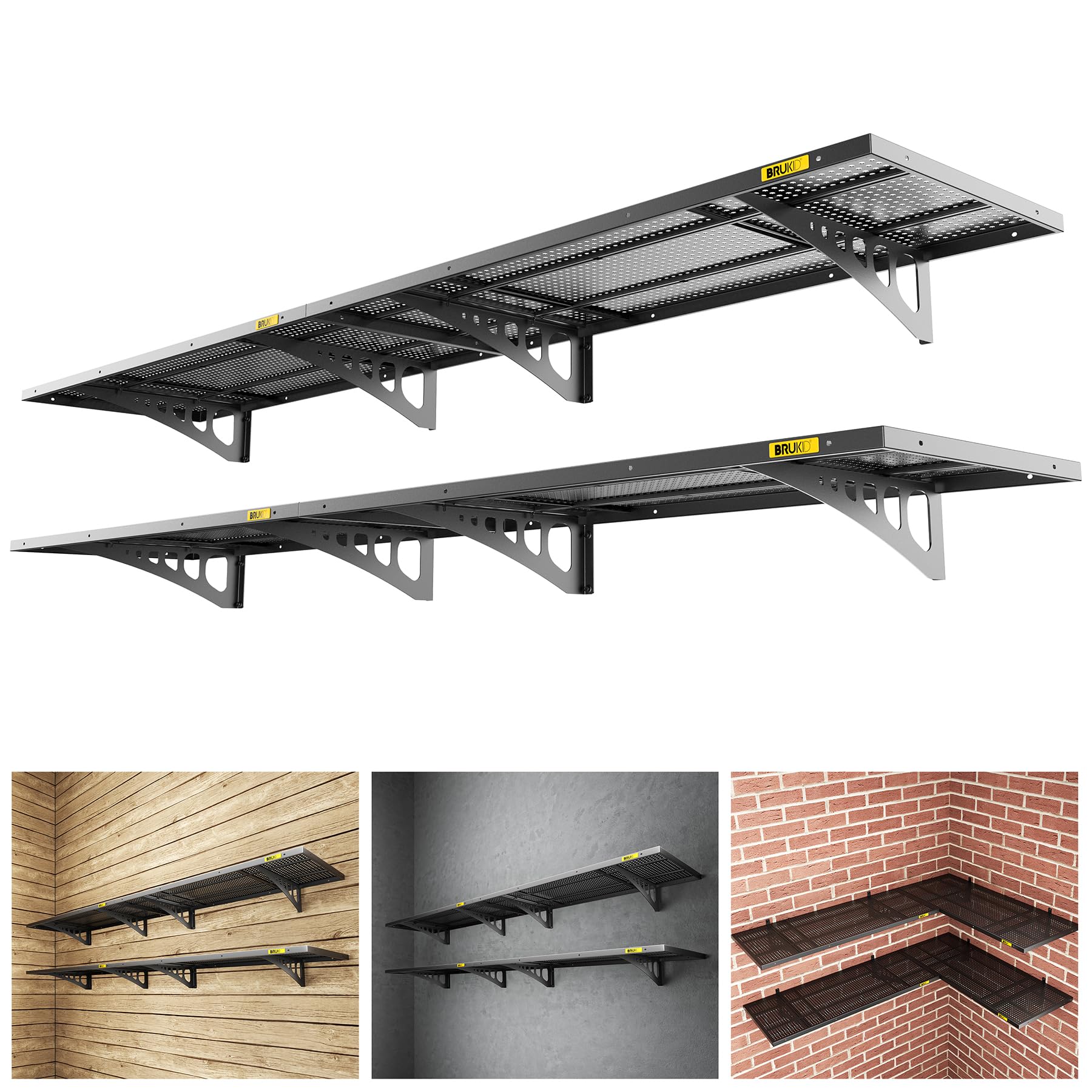 Amazon.com: Brukid 4Pack 1.64x4ft Adjustable Metal Garage Wall