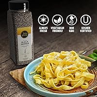 Vista 4 de Pep and Zip Pimienta Negra Molida, molida gruesa media, sin OMG, Kosher, 18 onzas, tamaño extra con un 38% más