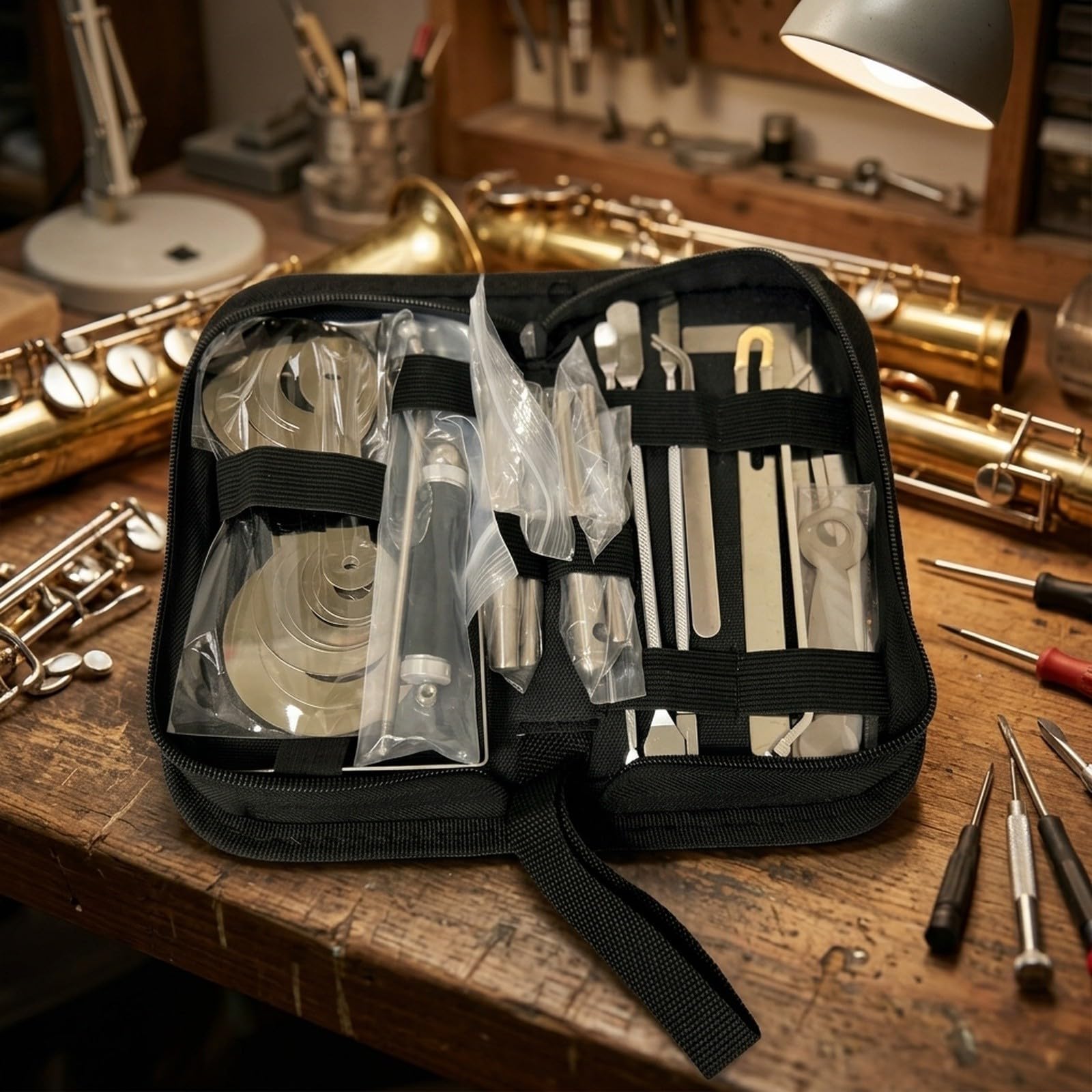 Set Herramientas Saxofón 20x10x5cm Peso 620g Práctico