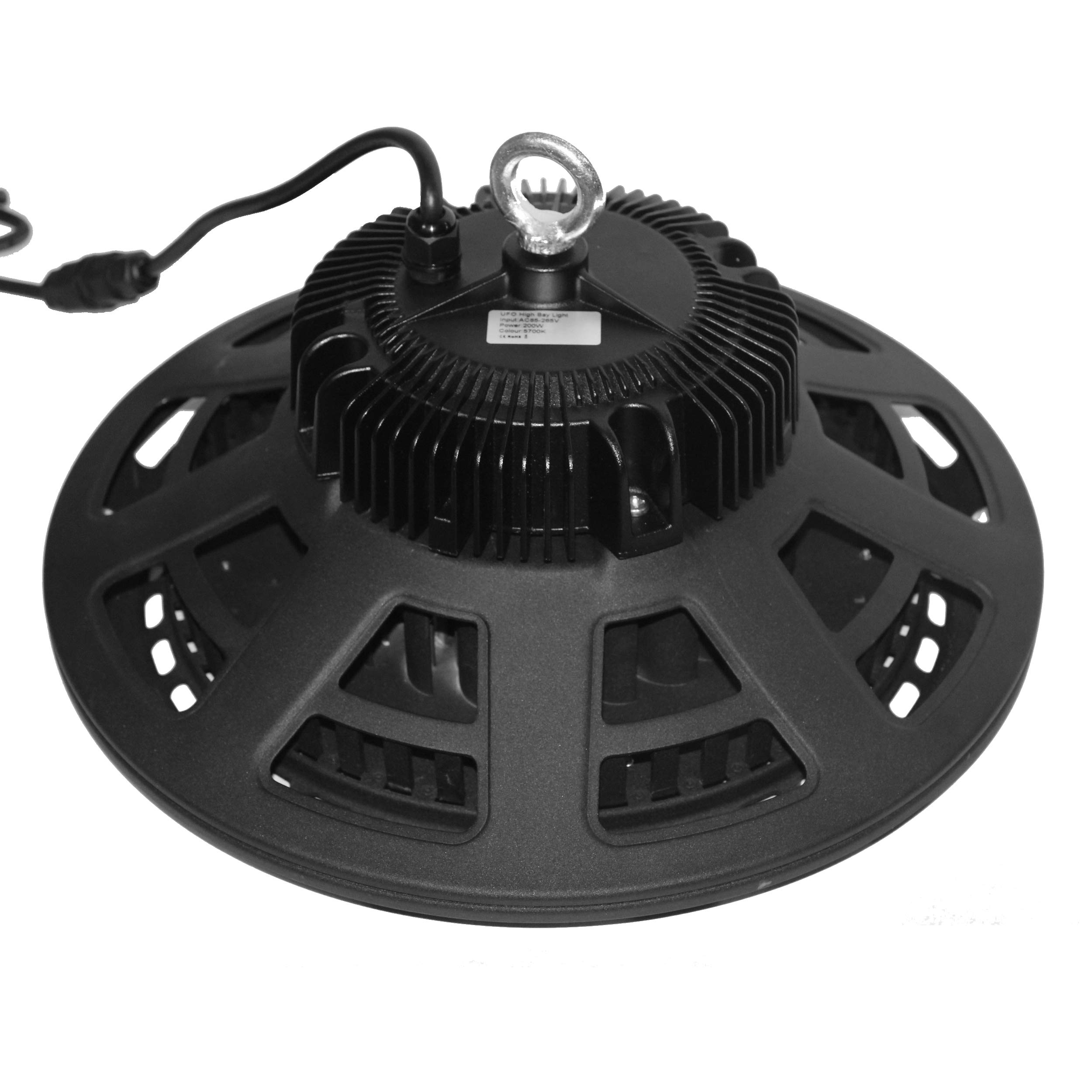 Zestaw 2 lamp LED UFO High Bay o mocy 80 W – 10400 lm, 5700 K, IP65, 100–277 V do warsztatów, magazynów i supermarketów(100w 140lm/w 5 years warranty)