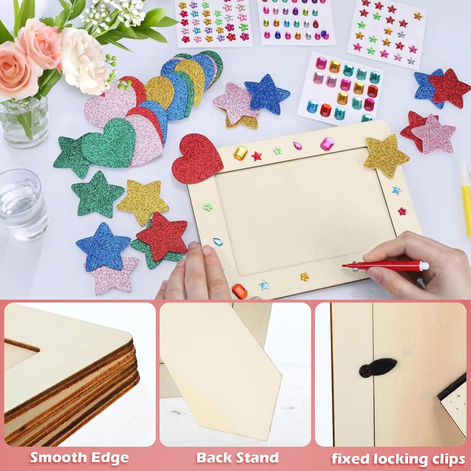 Cadre Photo En Bois, Format A3 (30 X 42 Cm), Naturel, Cadre Fin, Idéal Pour Les Photos, Les