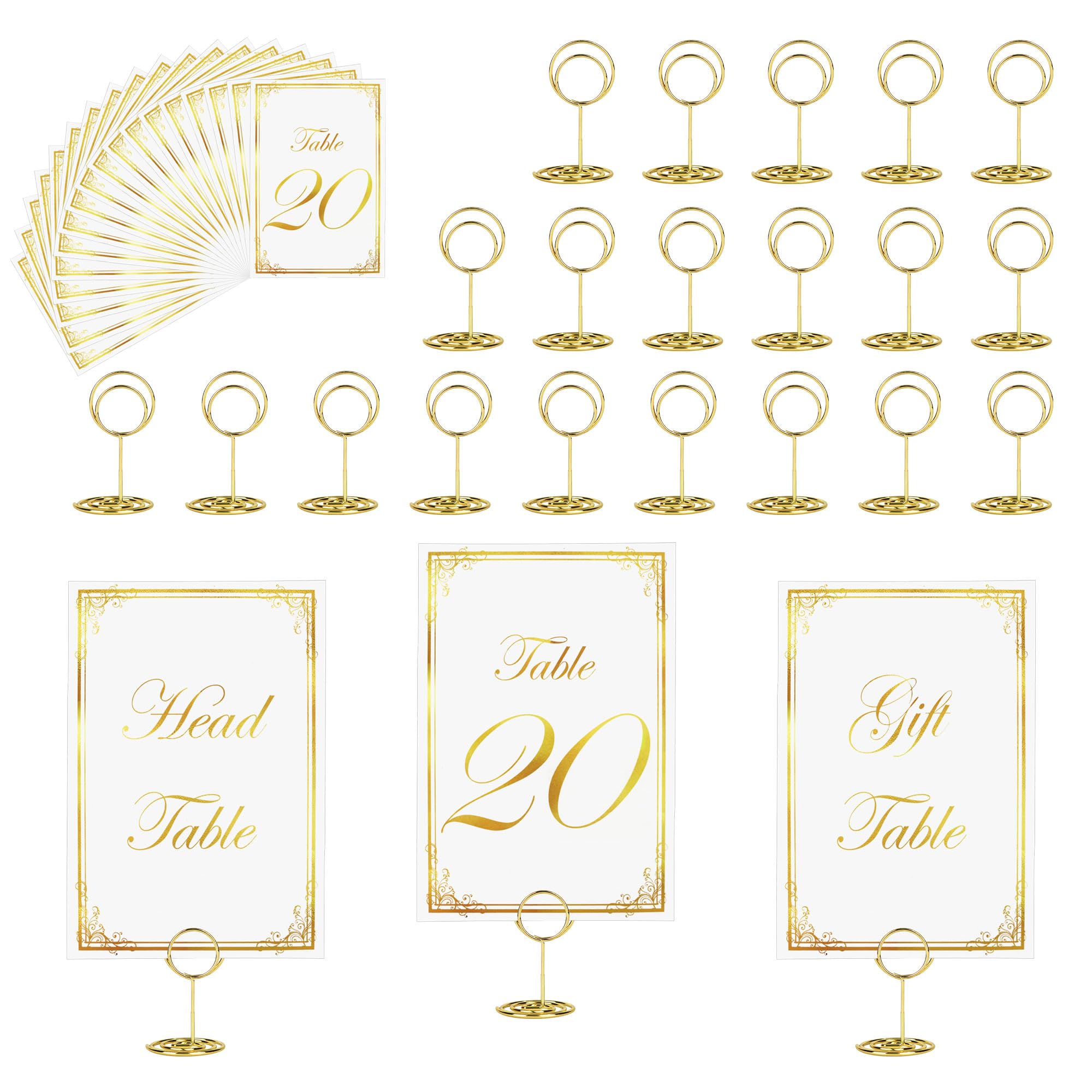 Numéros de table de mariage 1 à 20 avec supports pour réussir votre plan de table - 8